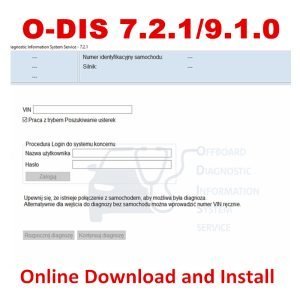 ODIS 6.2,7.2 ,9.1, 11.0  ,23.1 Online Install Service